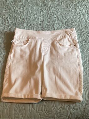 Rock & Republic White Roll-Cuff Bermuda Shorts